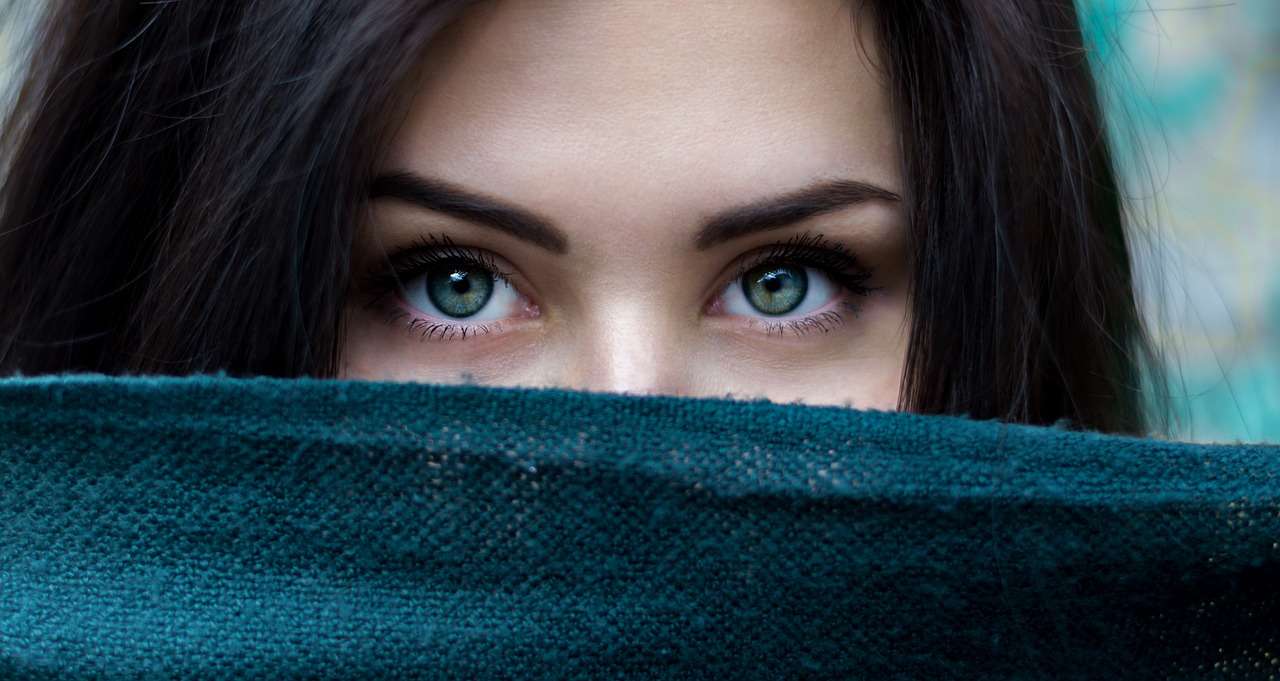 girl, eyes, green eyes